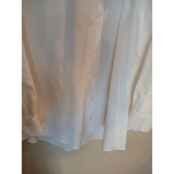 Lands’ End Men’s White Dress Shirt 17-36 Tall No Iron Long Sleeve Button Up - Picture 13 of 15